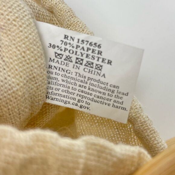 Multi Circle Summer Beach Bag Tote Orange Slice Open Lined Natural Round Handles - Picture 7 of 10